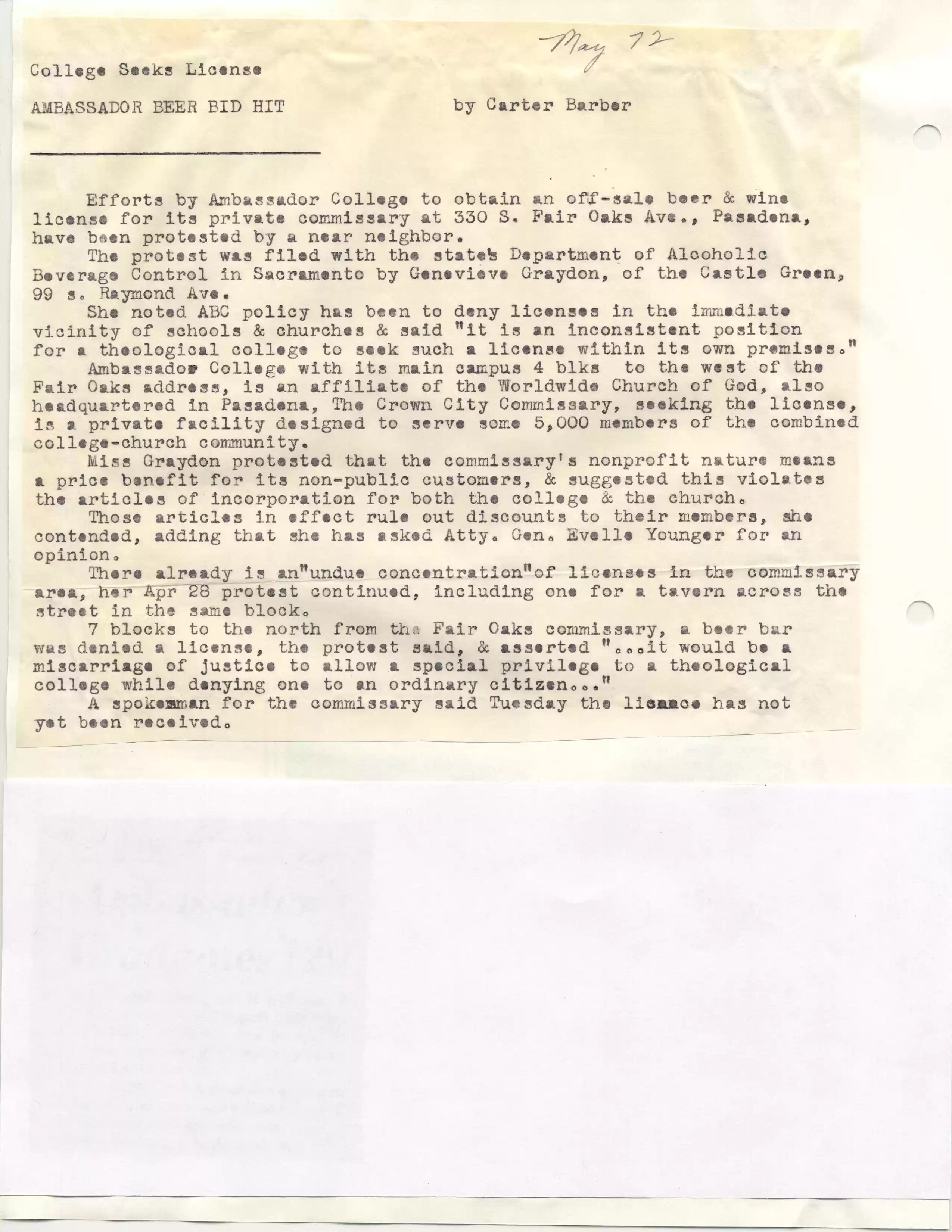 Pasadena Star News, 5-1972